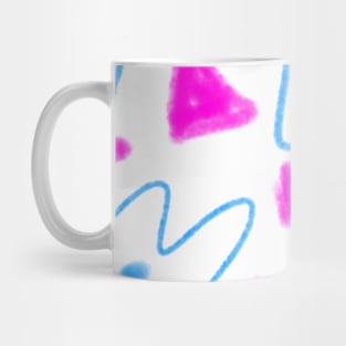 Blue pink watercolor abstract art Mug